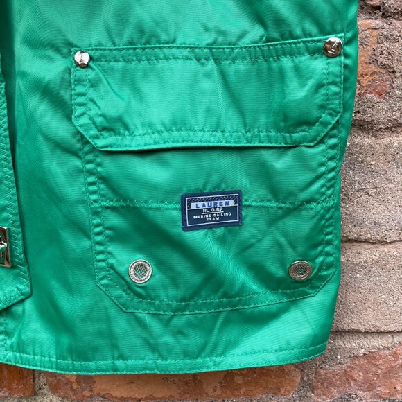 Vintage Ralph Lauren Green Boating Sailing Anorak Vest - Picture 6 of 10